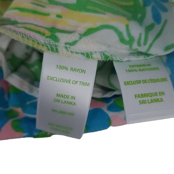 Lilly Pulitzer Hibiscus Stroll Folly Flounce Shorts Size 0 Bright Preppy Summer - Picture 4 of 6